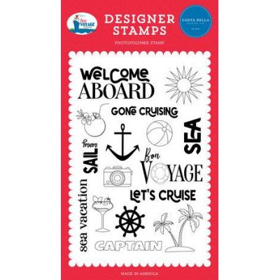 Carta Bella Bon Voyage Clear Stamps - Welcome Aboard